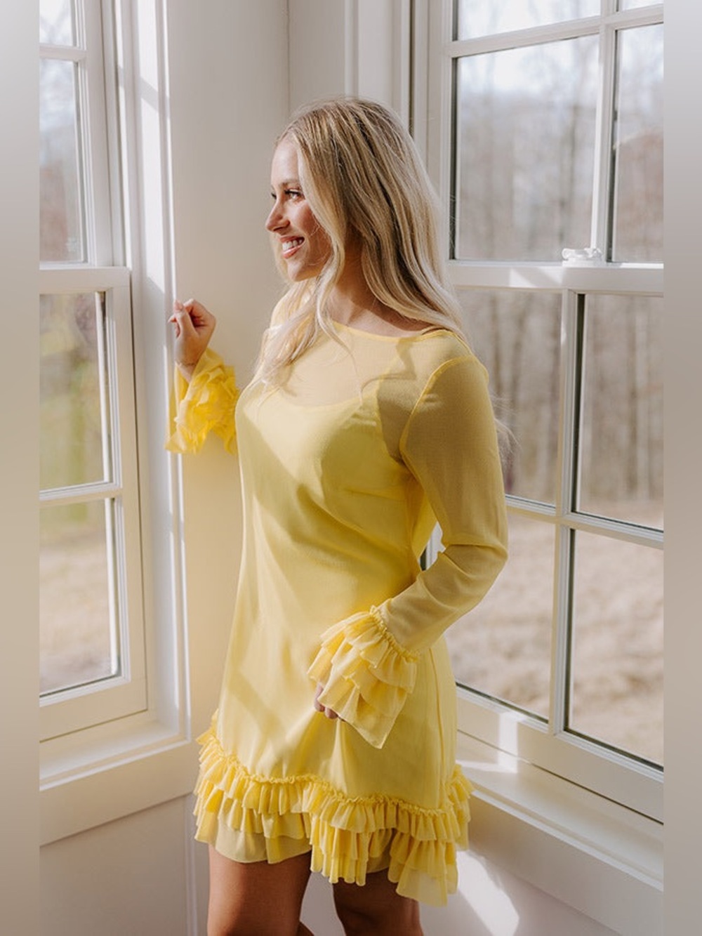 SUNNY VIEWS CHIFFON MINI DRESS